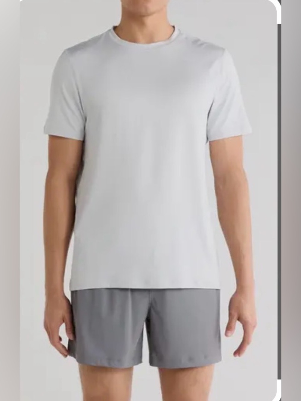 90 Degrees - Men's Crew Neck T-Shirt in Light Gray